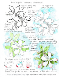 watercolor lesson worksheet plans paint blossoms worksheets drawing flowers easy artist painting flower adron draw watercolour young go lessons tutorials
