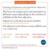 Comparative and the superlative adjectives