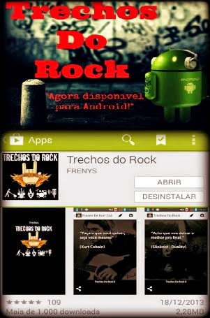 Aplicativo Official do Trechos Do Rock para #Android. Clique no Banner Abaixo!