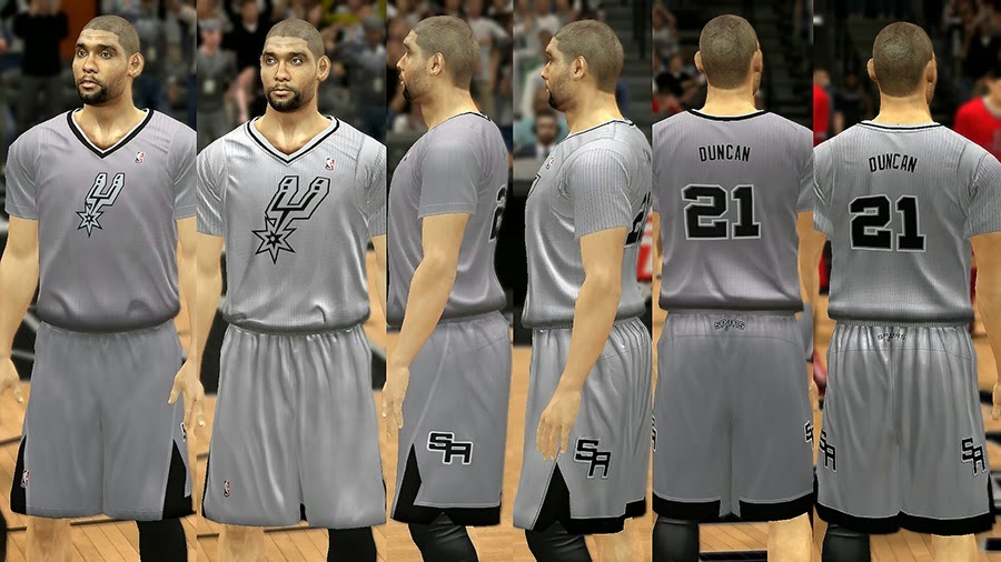 NBA 2K14 Christmas Day Uniform - San Antonio Spurs