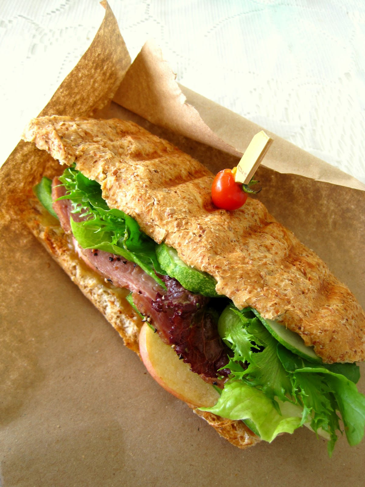 The Blue Cottage Turkey Pastrami Sandwich