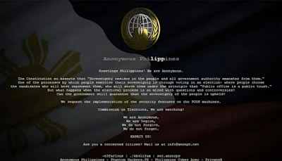comelec website defaced by hackers