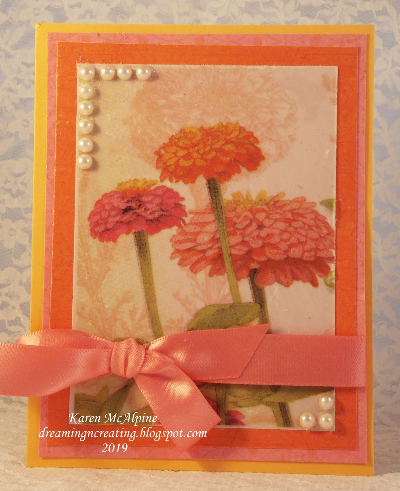 Dreaming and Creating Napkins on My Cards Part Two