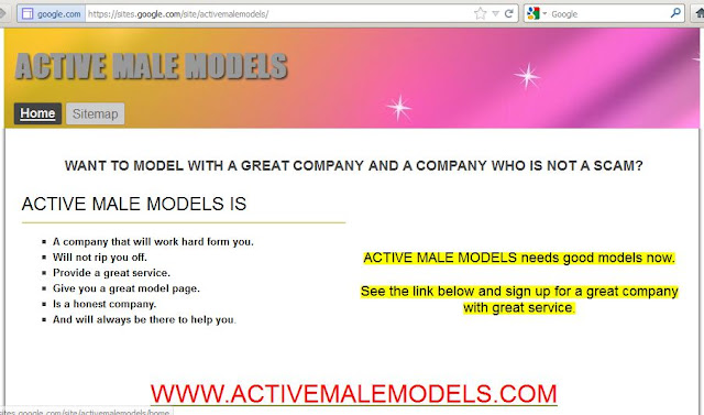 MODELING SCAM: RDC Media, I-Models Promotions, Active Male 