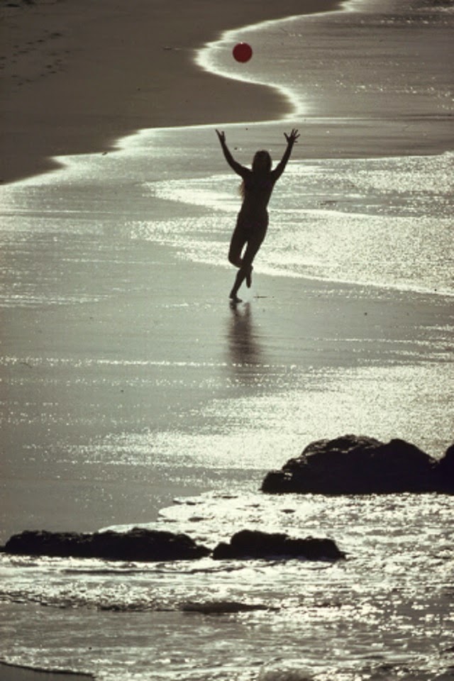 Girls in Bikini on the Beaches of California in 1970 vintage everyday