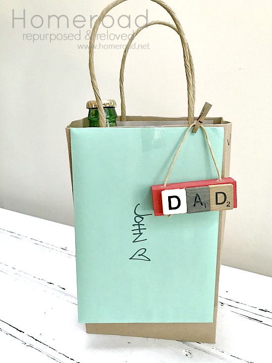 Gift bag tag for Father's Day
