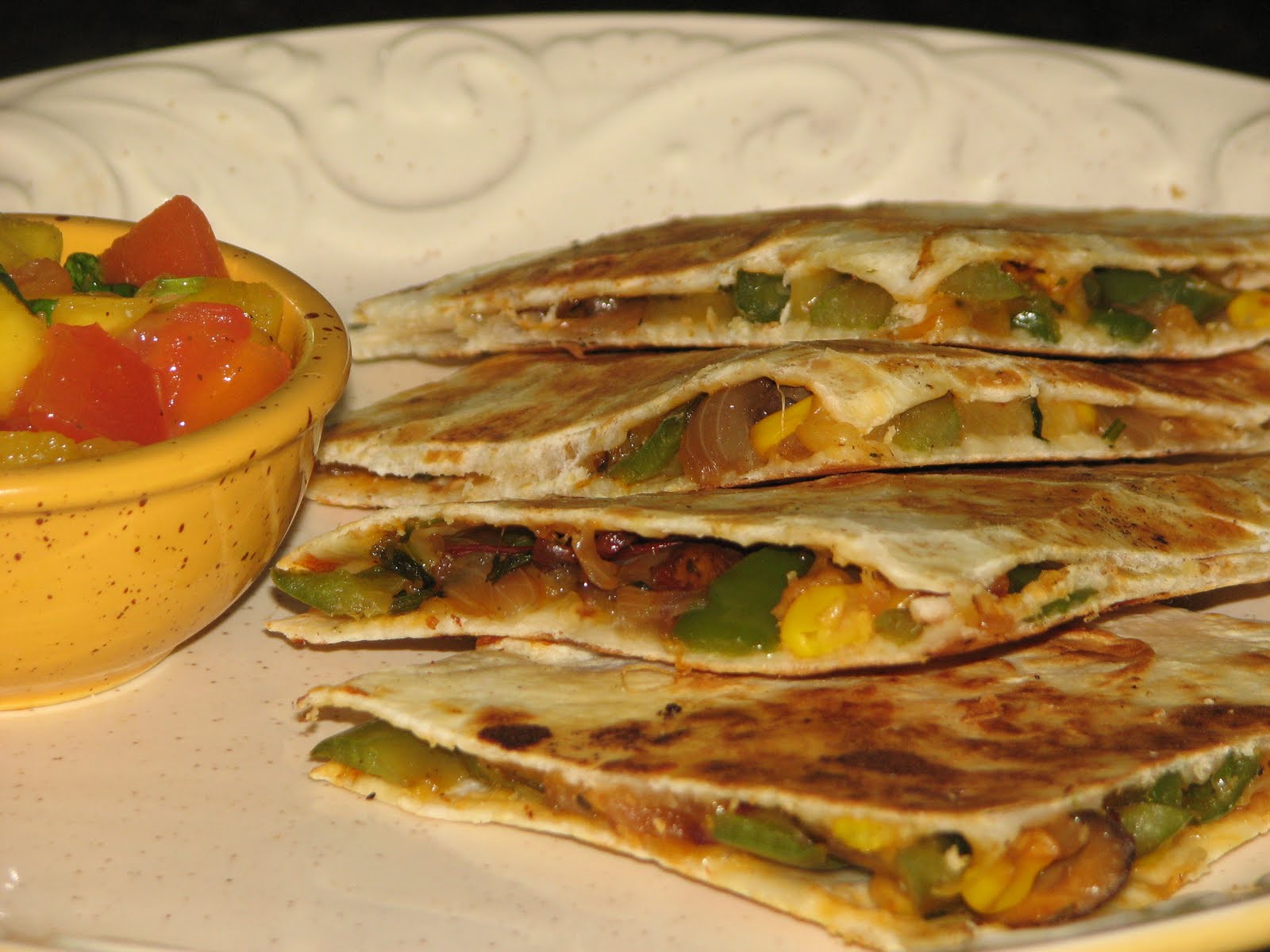 Ranji's Kitchen Corner CHIPOTLE ROASTED VEGETABLE QUESADILLA