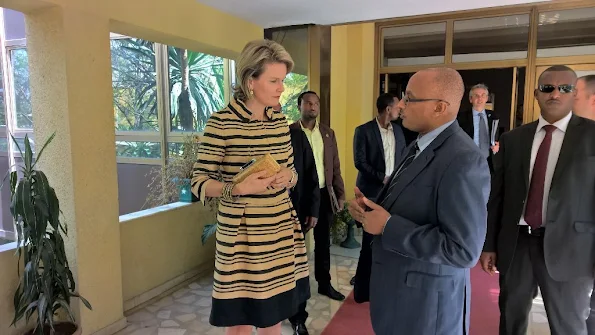 Queen Mathilde of Belgium has arrived in Addis Ababa, Ethiopia to visit projects supported by the United Nations Children's Fund (UNICEF)
