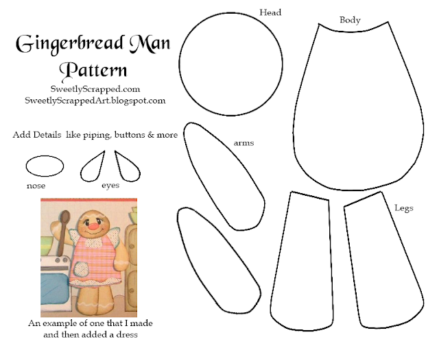 Sweetly Scrapped: Gingerbread Man Paper Piecing Pattern