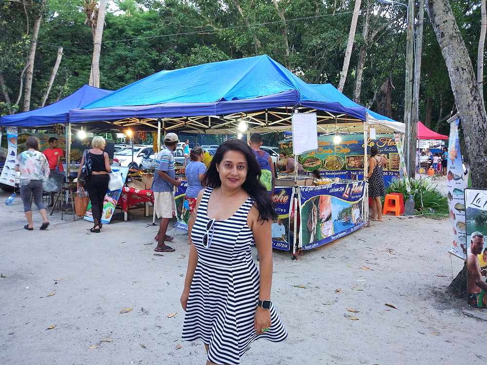 Visiting the Wednesday Market at Beau Vallon, Seychelles
