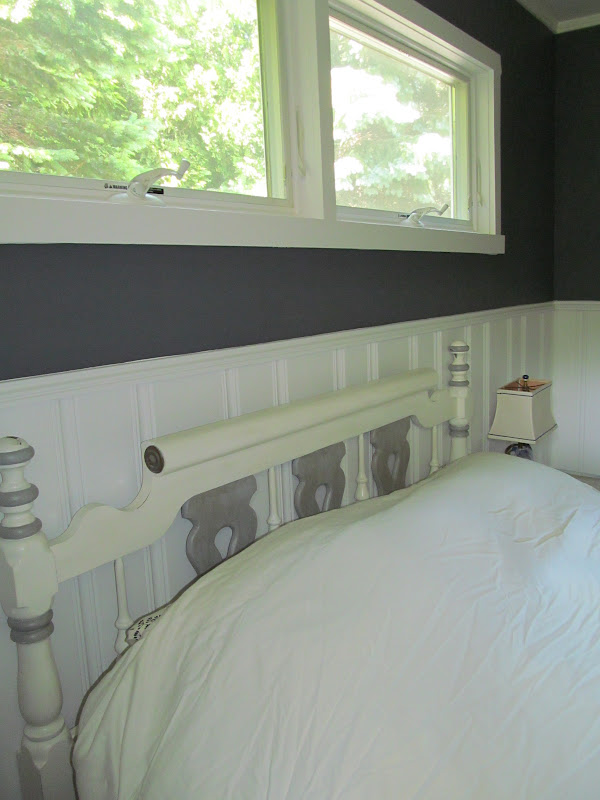 Lovely Beasts Guest Room Makeover with Painted Wood Paneling