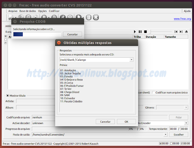 Screenshot 2 - fre:ac no Ubuntu 14.04.4