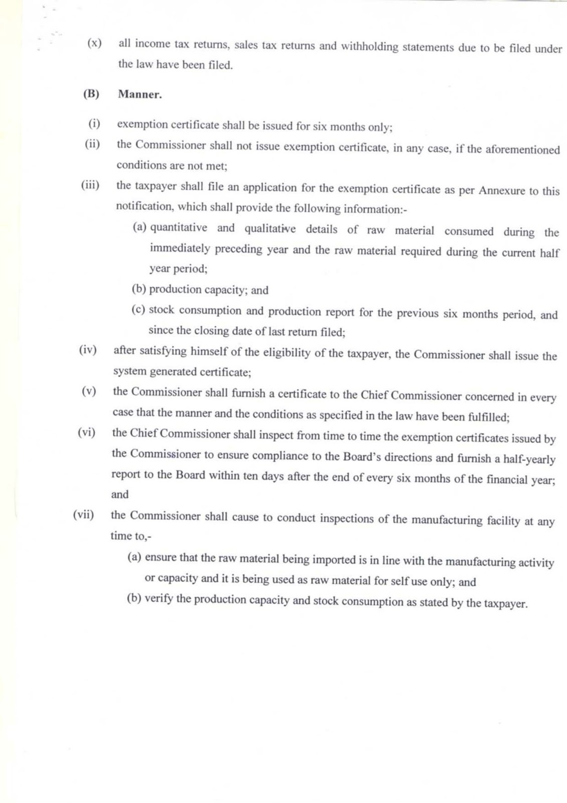 How to obtain exemptions under various provsions of Tax