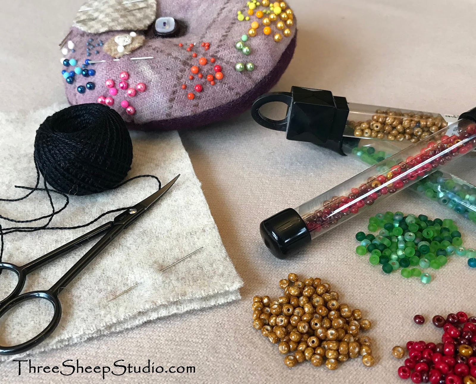 Three Sheep Studio Beaded Picot Edging...