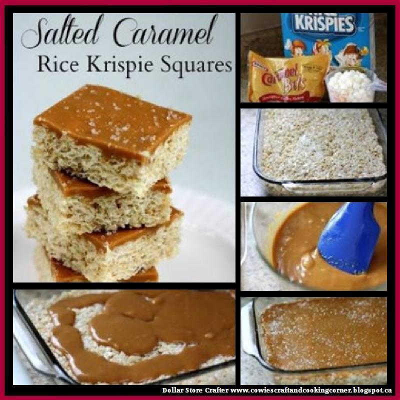 Dollar Store Crafter: Salted Caramel Rice Krispie Squares