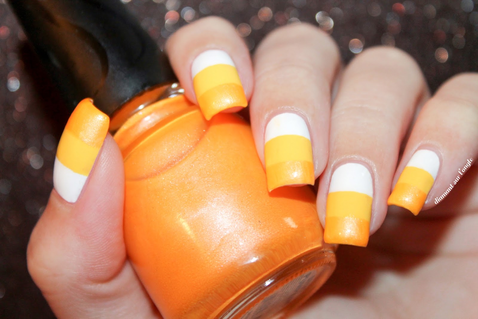 8. Candy Corn Nail Art Step by Step - wide 4