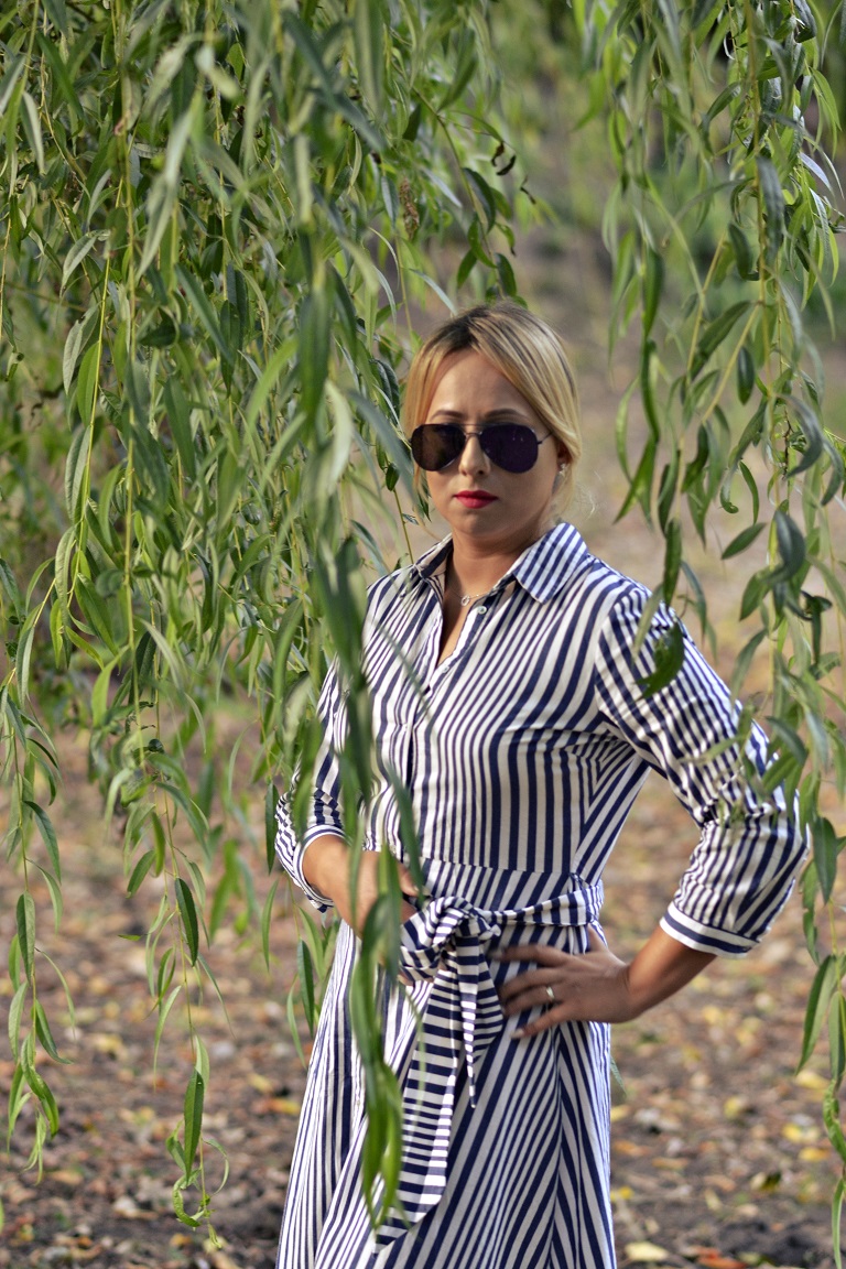 Ania - Koszulowa Maxi Sukienka