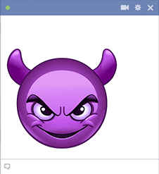 Purple devil smiley