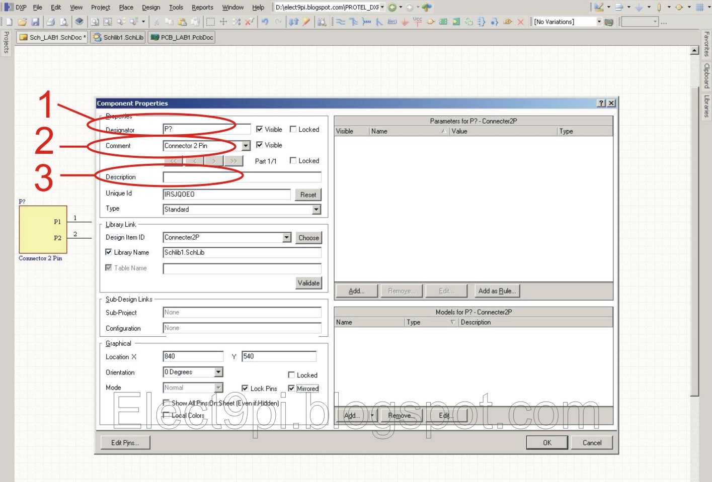 elect9pi.blogspot.com: การใช้งาน Altium DXP บทที่ 2 สร้าง Schematic