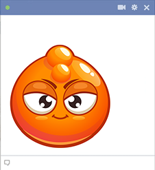 Orange Facebook emoji