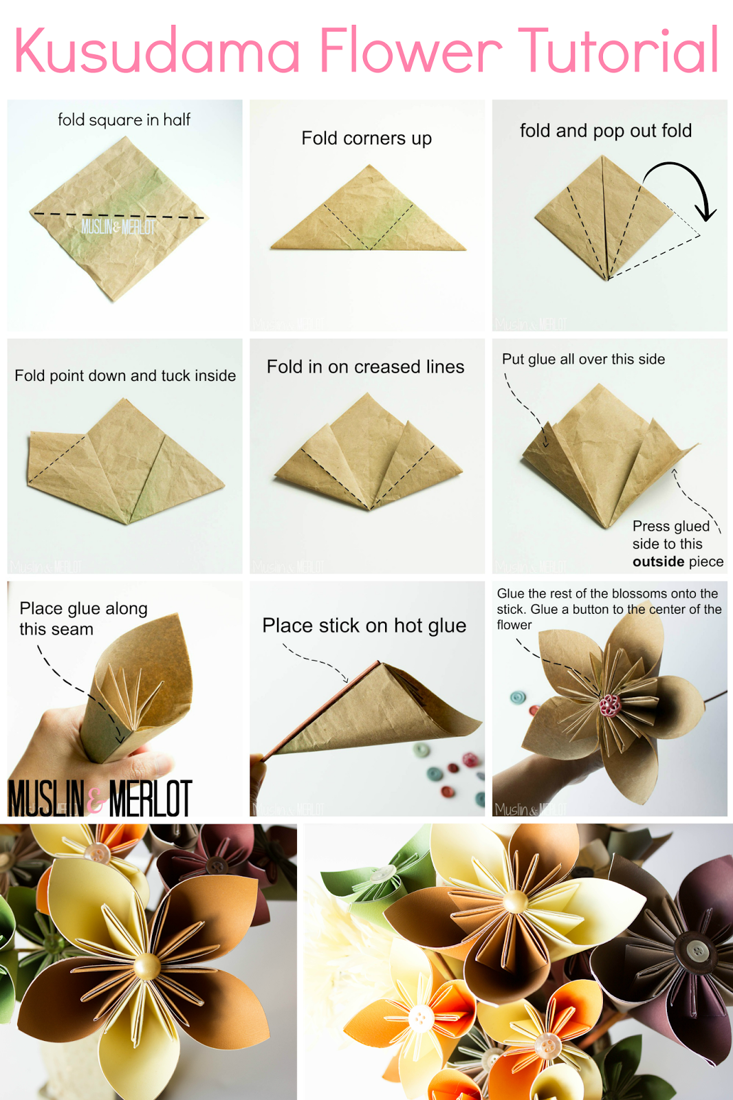 Paper Flowers Instructions