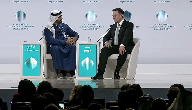 Илон Маск на саммите World Government Summit 2017 в Дубае