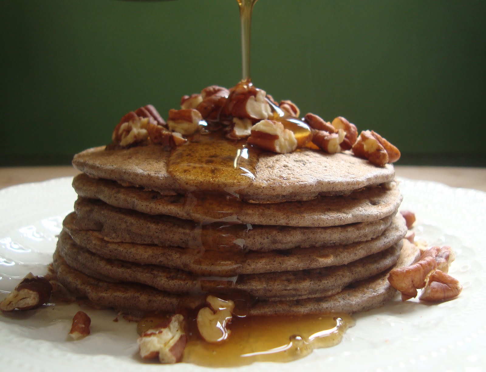 Cooking w Claudine Buckwheat Pancakes with Honey Rum Pecan Sauce