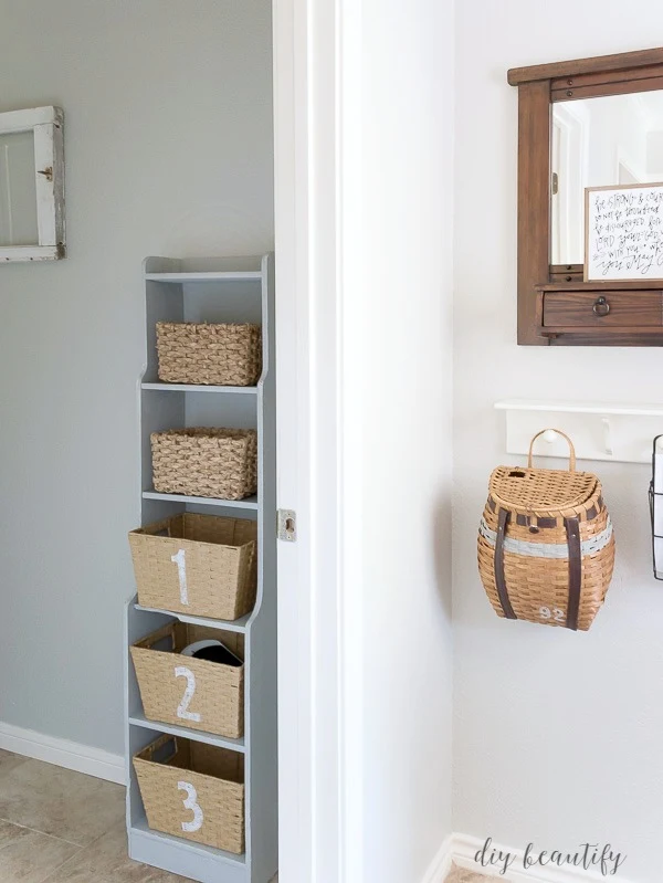 organizing with baskets