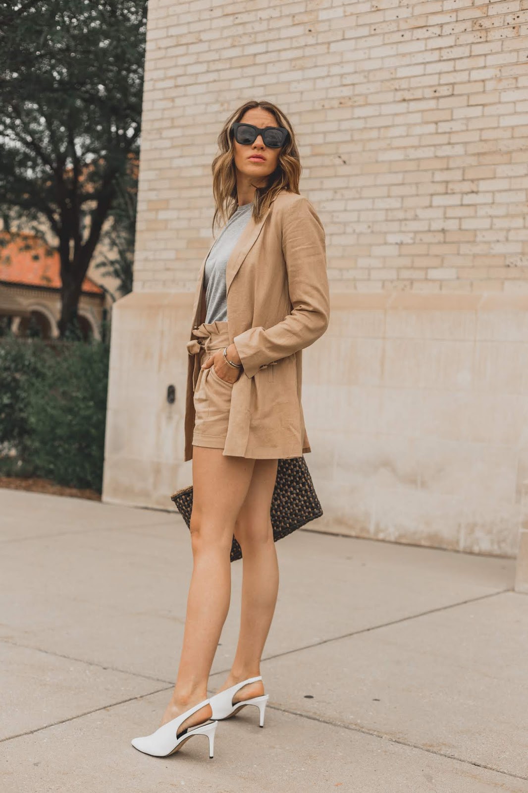 The Perfect Shorts and Blazer Suit Set featured by popular Colorado fashion blogger, Leah Behr
