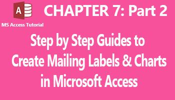 how to create a mailing label and design charts in microsoft access
