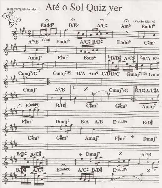 Meu Cavaquinho Partituras Partitura Até o