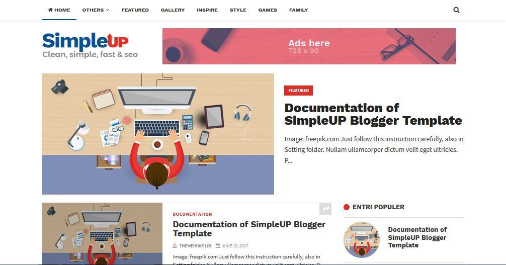 37 Template Blog Simple Sederhana Gratis Dan Terbaik Versi Simpleup Template Blog Simple Sederhana Gratis