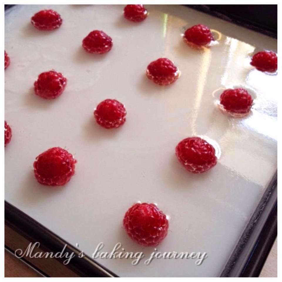 Mandy's baking journey Coconut Agar Agar with Raspberry