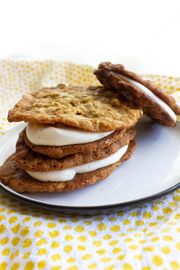 Gluten Free and Dairy Free Oatmeal Cream Pies