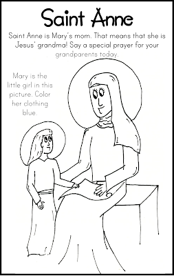 Saint Anne and Mary Coloring Page Catholic Kids Bulletin