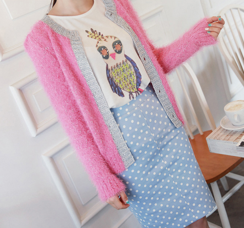 [Miamasvin] Fuzzy Knitted Cardigan | KSTYLICK - Latest Korean Fashion ...