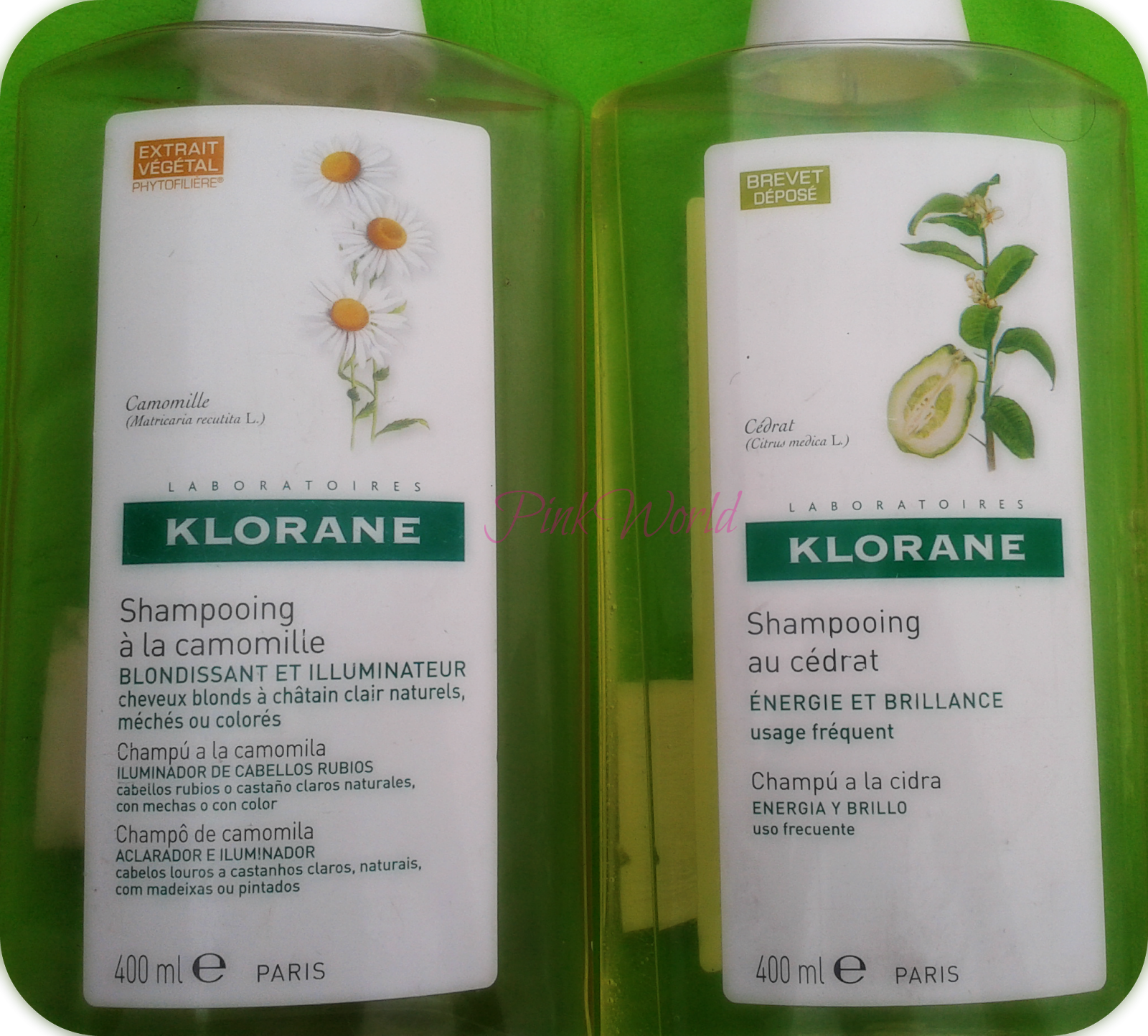 PinkWorld Review Shampoo de Cedrat y Camomille de Klorane