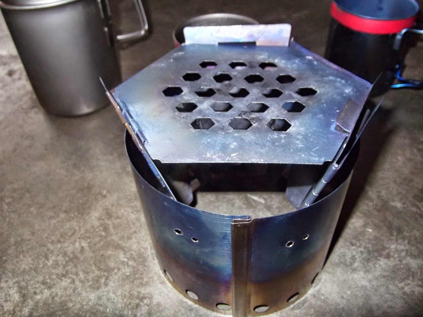 Wawhiker Backpacking All Titanium Backpacking Grill and Stove Cook Kit