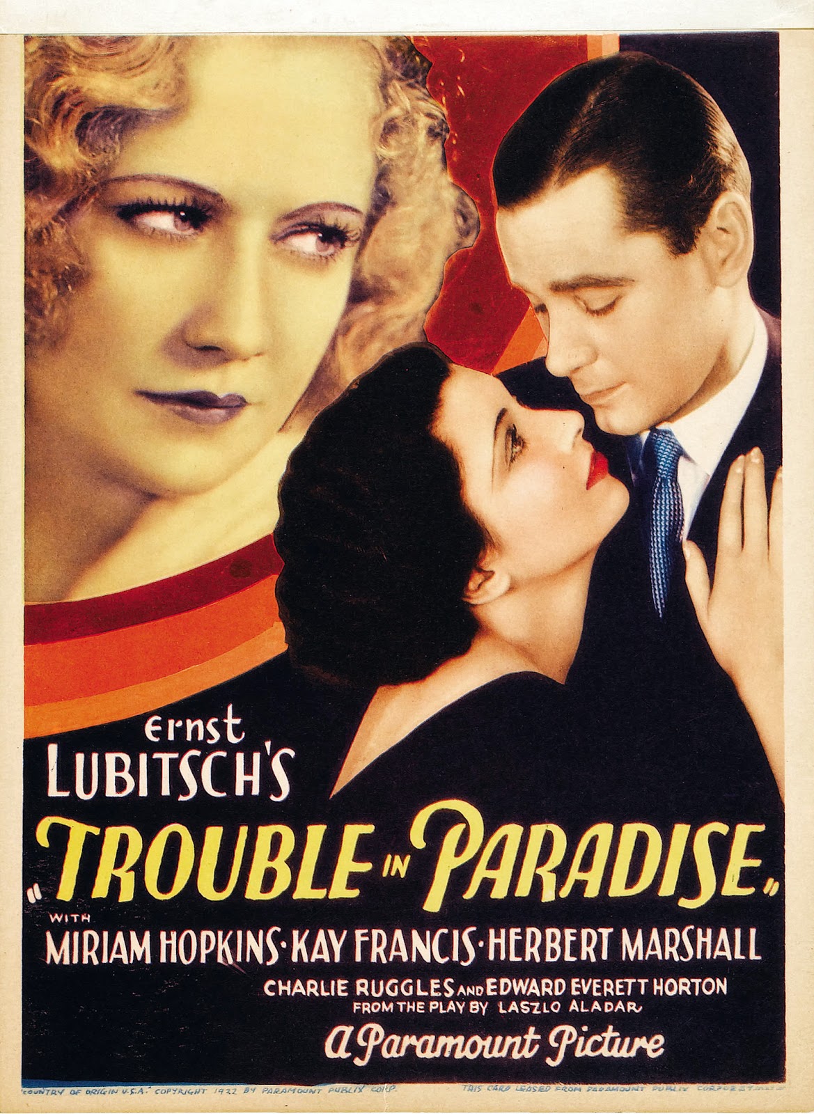 Screen Insight: Trouble in Paradise (Ernst Lubitsch, 1932)