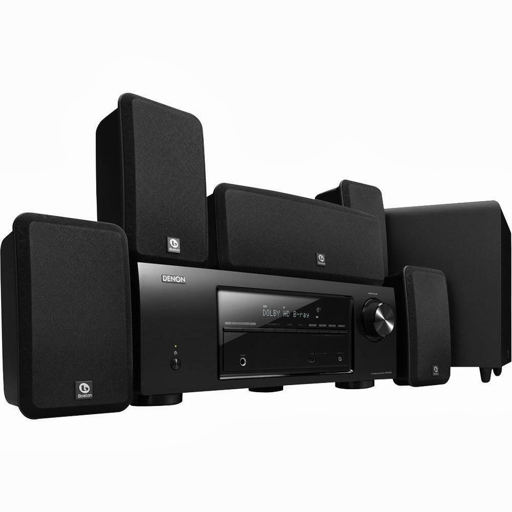 Denon DHT1513BA Total 650 Watt 5.1 Channel Home Theater System with Boston Acoustics Premium