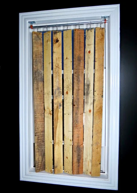diy pallet wood vertical blinds closed