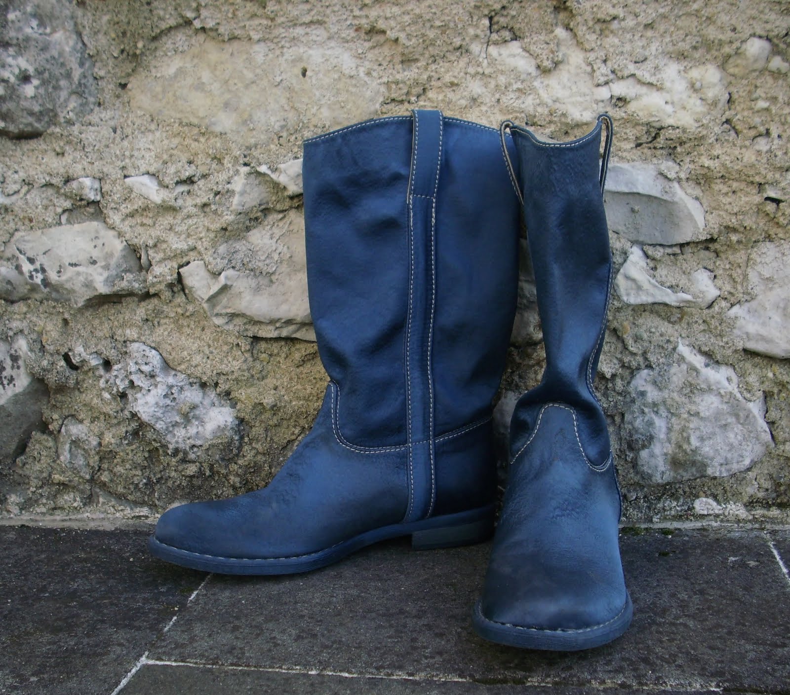 bottes bleu marine pas cher