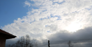 As forecast, the clouds cleared away fast As forecast, the clouds cleared away fast