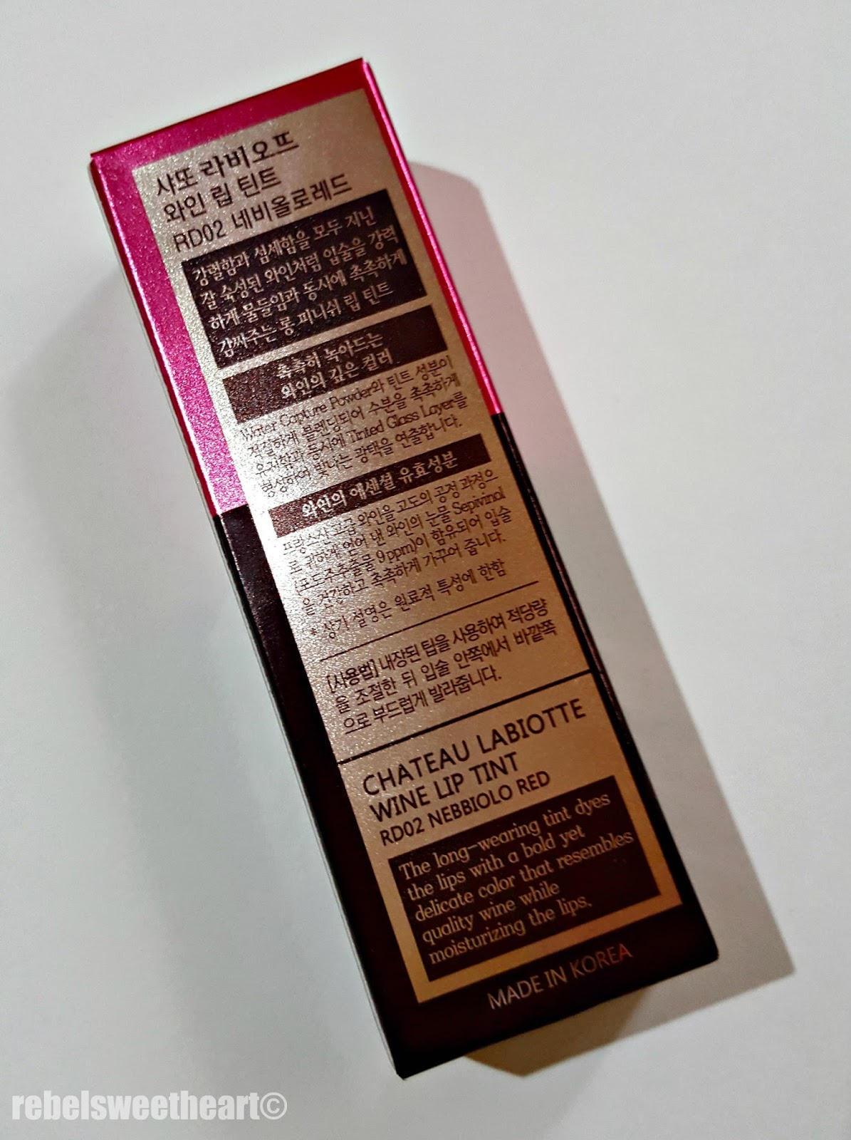 The Rebel Sweetheart. Pucker Up! Labiotte Wine Lip Tint.