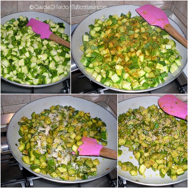 Zucchine al curry con semi di sesamo