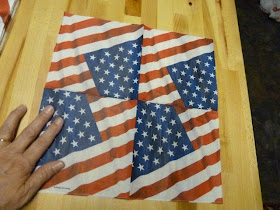 Patriotic paper napkin butterfly