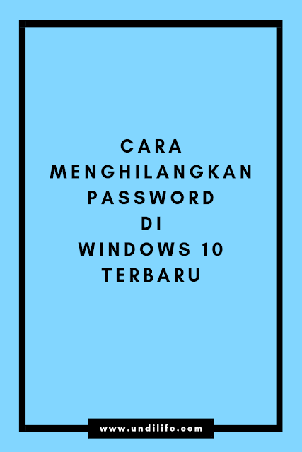Hapus password windows 10