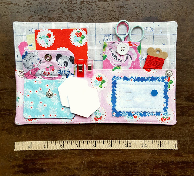 Strawberry Biscuit Sewing Kit from tutorial by Heidi Staples of Fabric Mutt