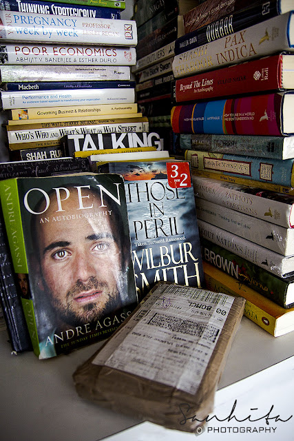 A pile of books