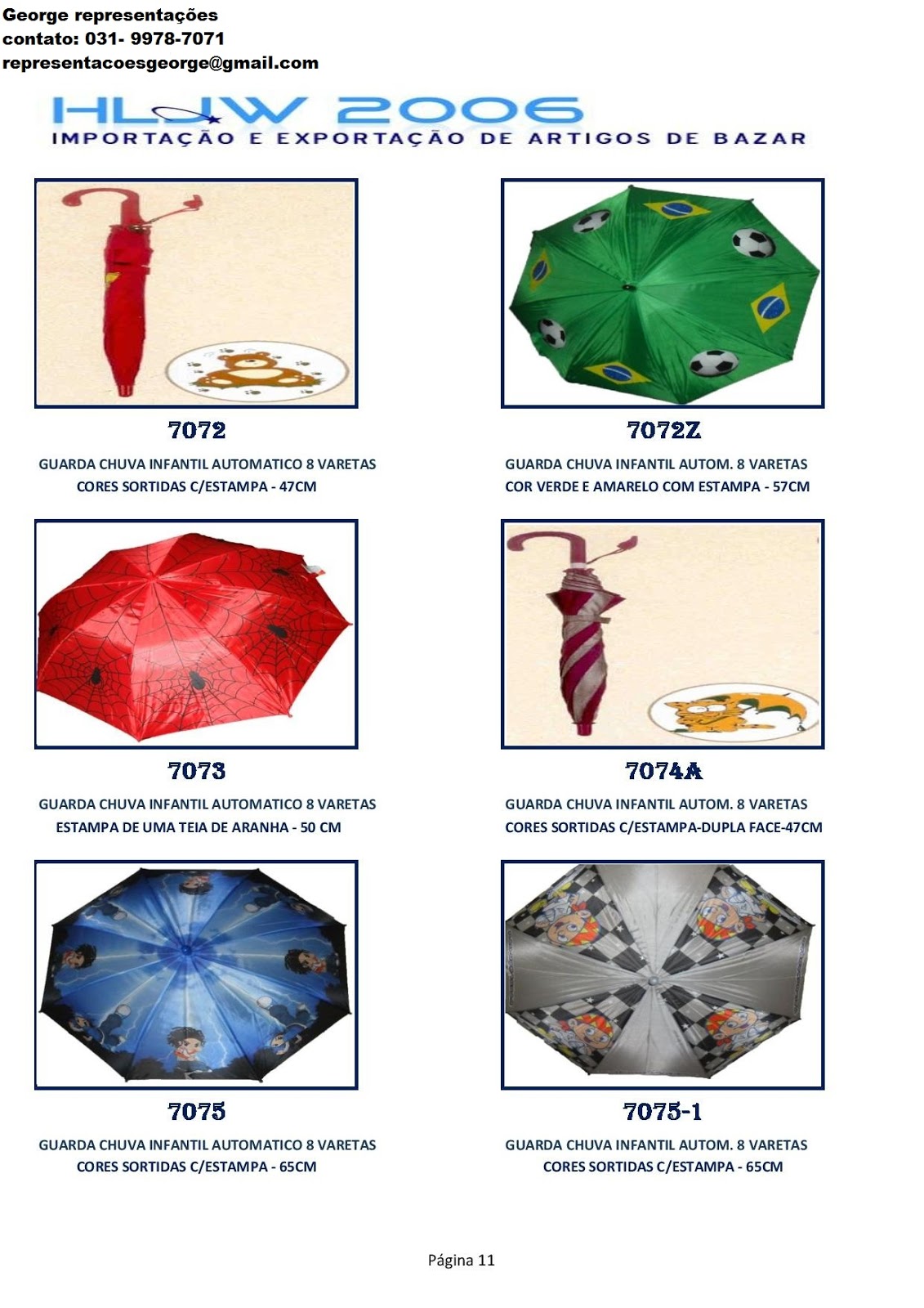 HL SOMBRINHAS E GUARDA CHUVAS HL